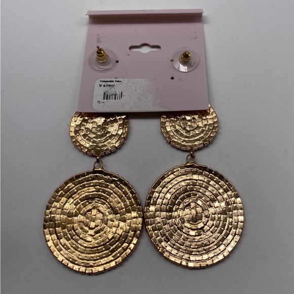 Natasha Multi Colored Stone Large Triple Drop Earrings NEW - Picture 3 of 3